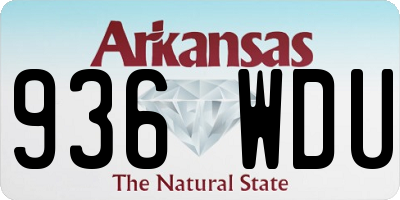 AR license plate 936WDU