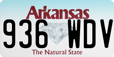 AR license plate 936WDV