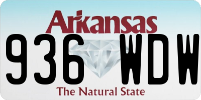 AR license plate 936WDW