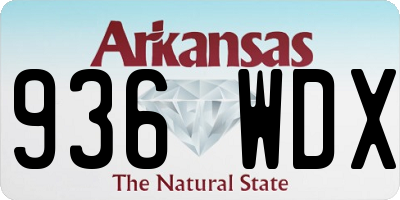 AR license plate 936WDX