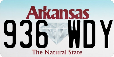 AR license plate 936WDY