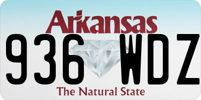 AR license plate 936WDZ