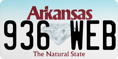 AR license plate 936WEB