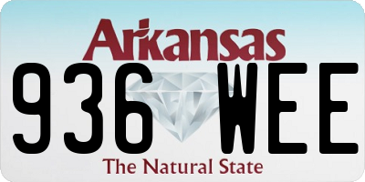AR license plate 936WEE