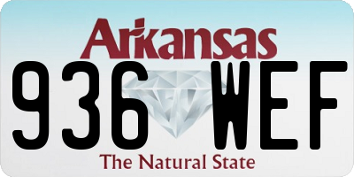 AR license plate 936WEF