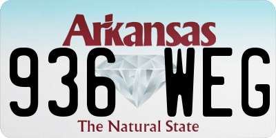 AR license plate 936WEG