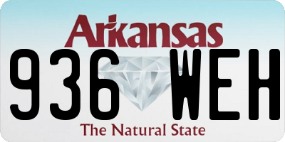 AR license plate 936WEH