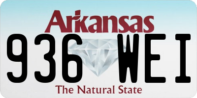 AR license plate 936WEI