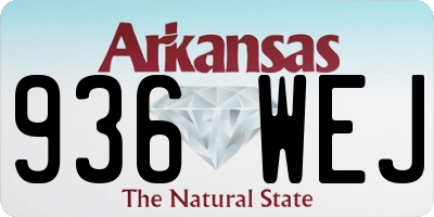 AR license plate 936WEJ