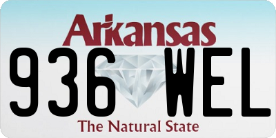 AR license plate 936WEL