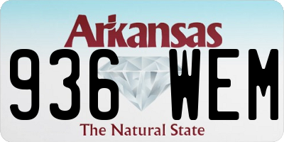 AR license plate 936WEM
