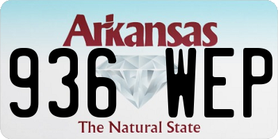 AR license plate 936WEP