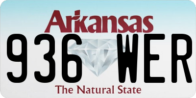 AR license plate 936WER