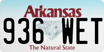 AR license plate 936WET