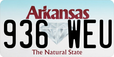 AR license plate 936WEU