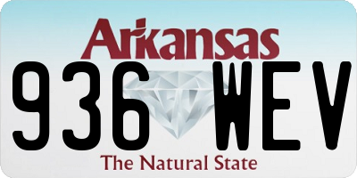 AR license plate 936WEV