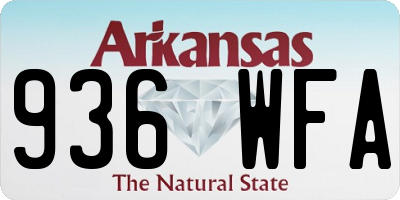 AR license plate 936WFA