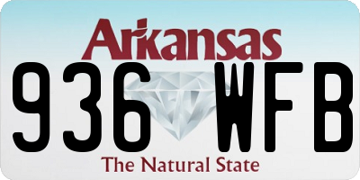 AR license plate 936WFB