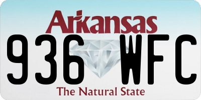 AR license plate 936WFC