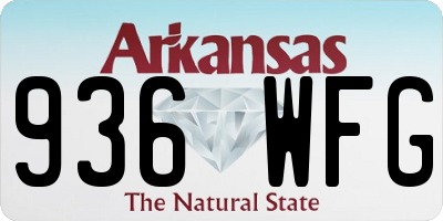 AR license plate 936WFG
