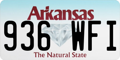 AR license plate 936WFI