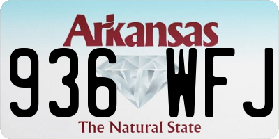 AR license plate 936WFJ