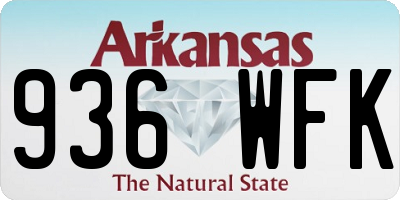 AR license plate 936WFK