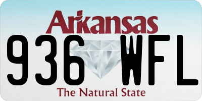 AR license plate 936WFL