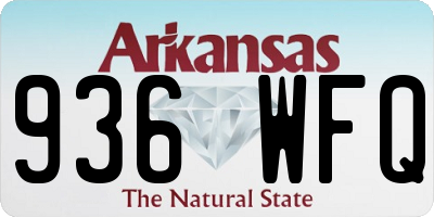 AR license plate 936WFQ