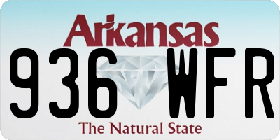 AR license plate 936WFR