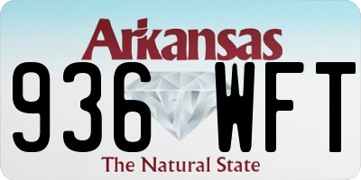 AR license plate 936WFT