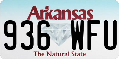 AR license plate 936WFU