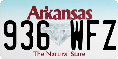 AR license plate 936WFZ