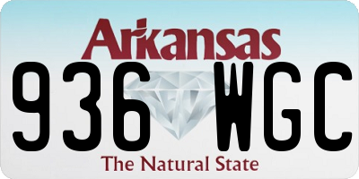 AR license plate 936WGC