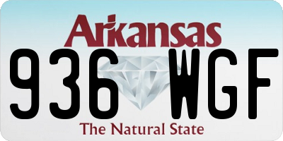 AR license plate 936WGF