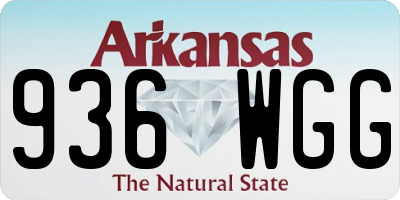 AR license plate 936WGG
