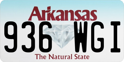 AR license plate 936WGI
