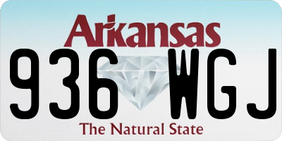 AR license plate 936WGJ