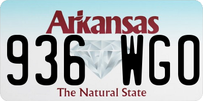 AR license plate 936WGO