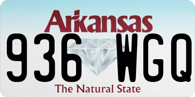 AR license plate 936WGQ