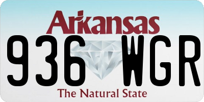 AR license plate 936WGR