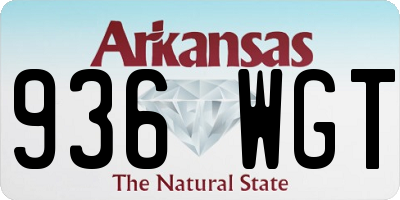 AR license plate 936WGT