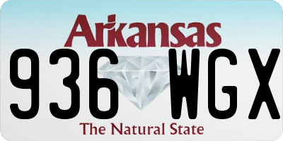 AR license plate 936WGX