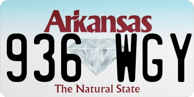 AR license plate 936WGY