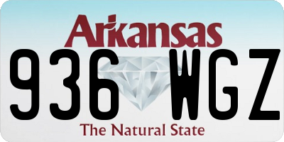 AR license plate 936WGZ