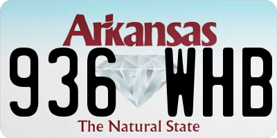 AR license plate 936WHB