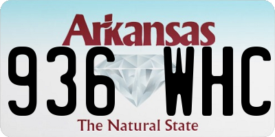 AR license plate 936WHC