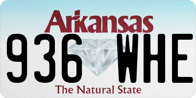 AR license plate 936WHE