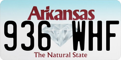 AR license plate 936WHF