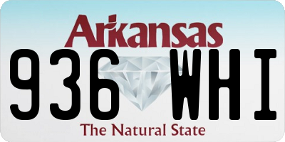 AR license plate 936WHI